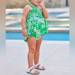 Little English Infant Girls Vivi Bubble Romper Palmetto Floral Size 18 Months